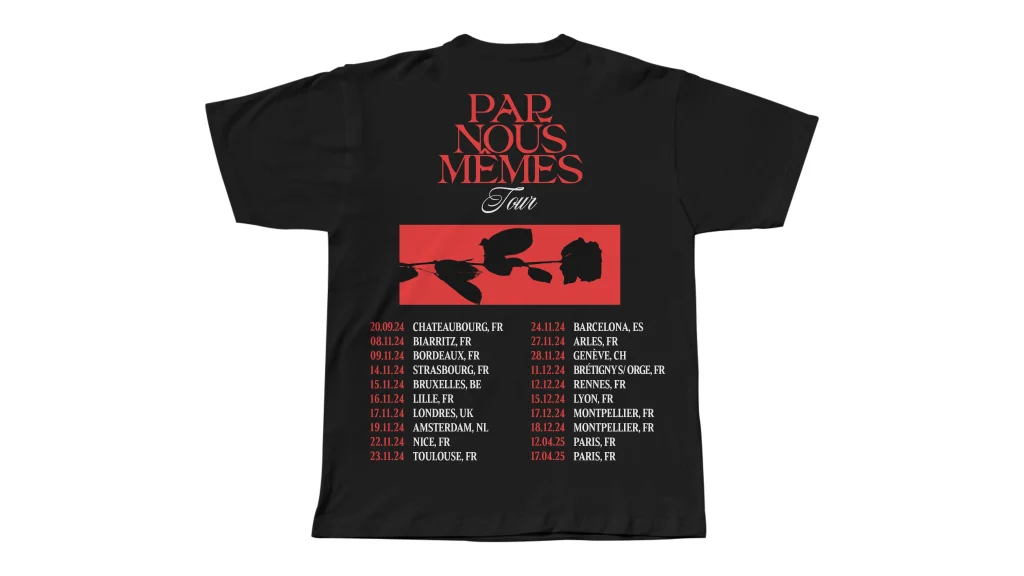 Merch pour l'artiste Carbonne, graphisme