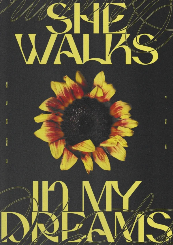 poster design she walks in my dreams
